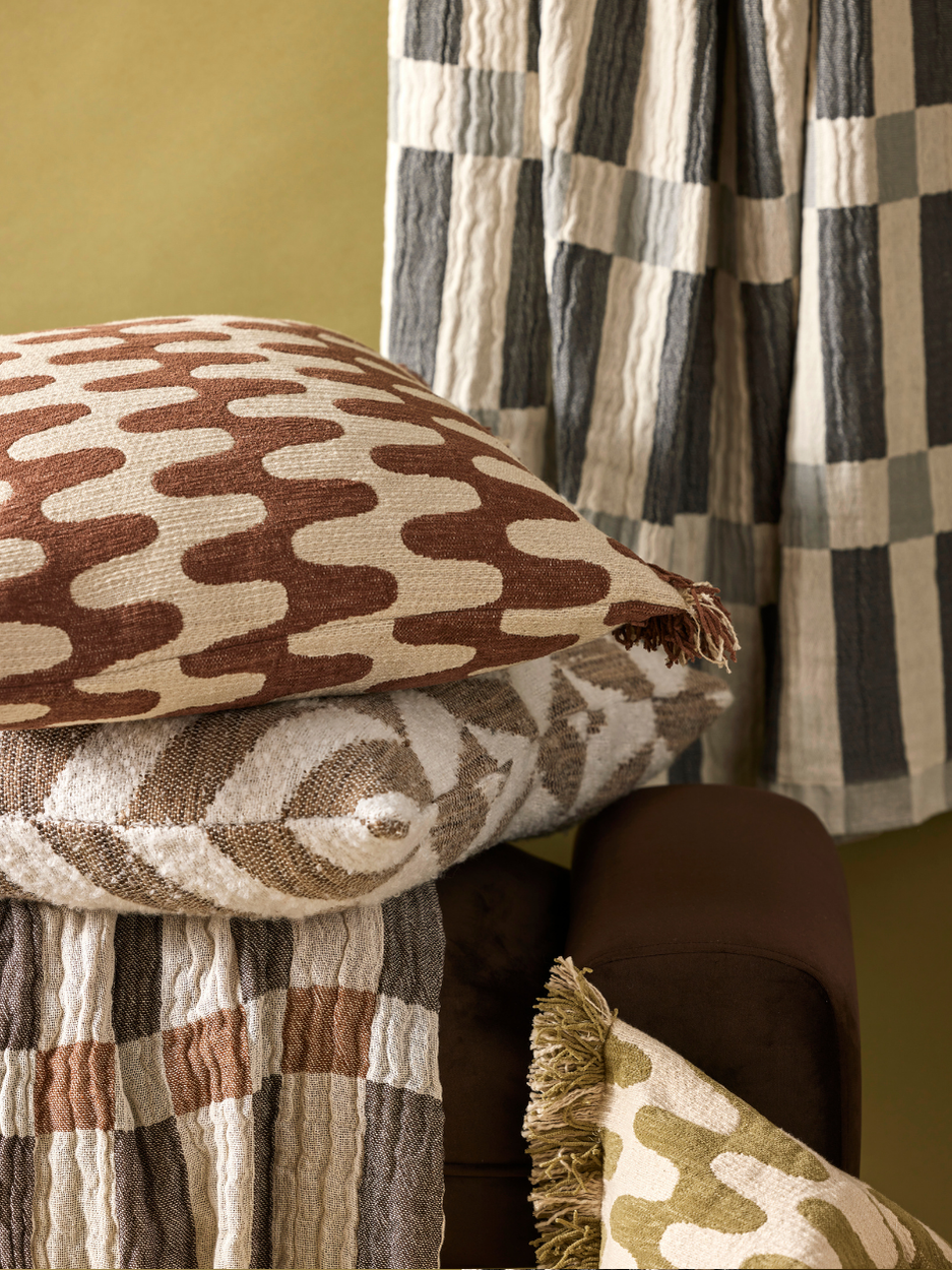 Coussin abstrait Nash Chocolat