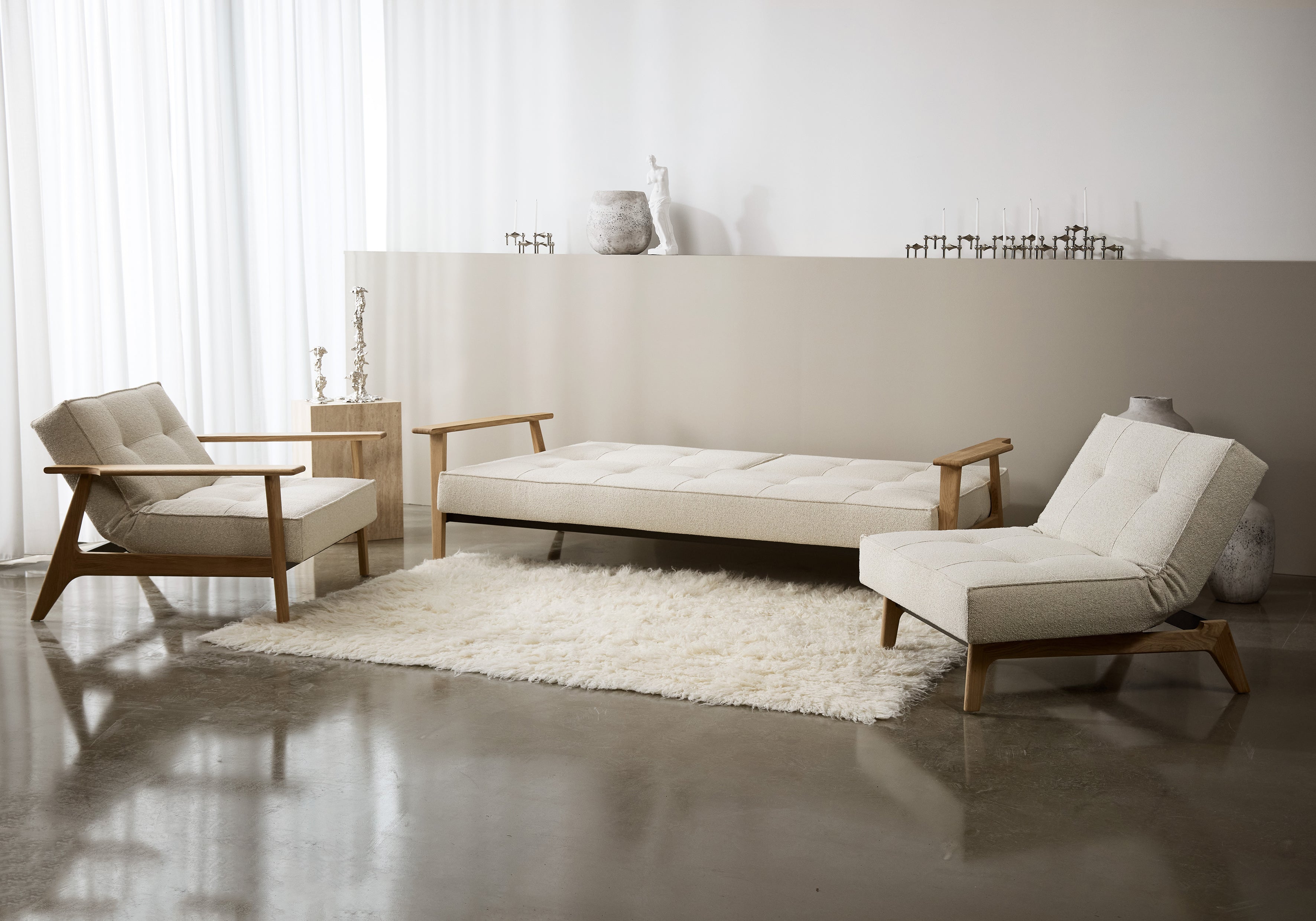 Chaise Frej à dossier divisé