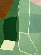 Géométrie III - Toile encadrée dans un cadre en chêne