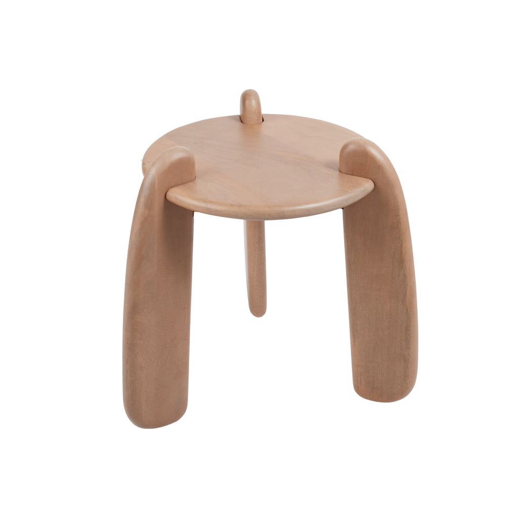 Table d'appoint en bois à pieds en forme de rein