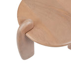 Table d'appoint en bois à pieds en forme de rein