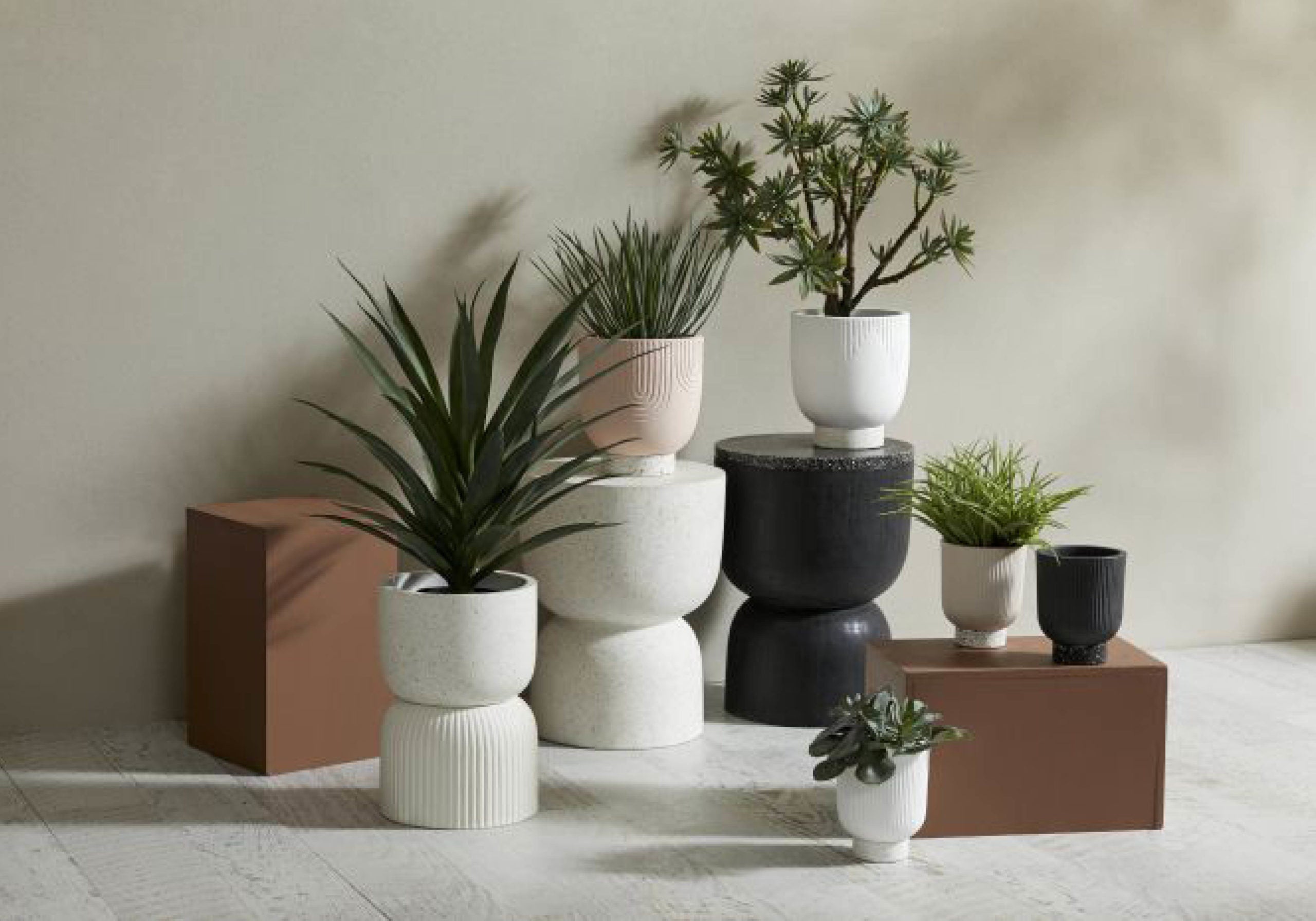 Table d'appoint Kaia - Blanc/Terrazzo