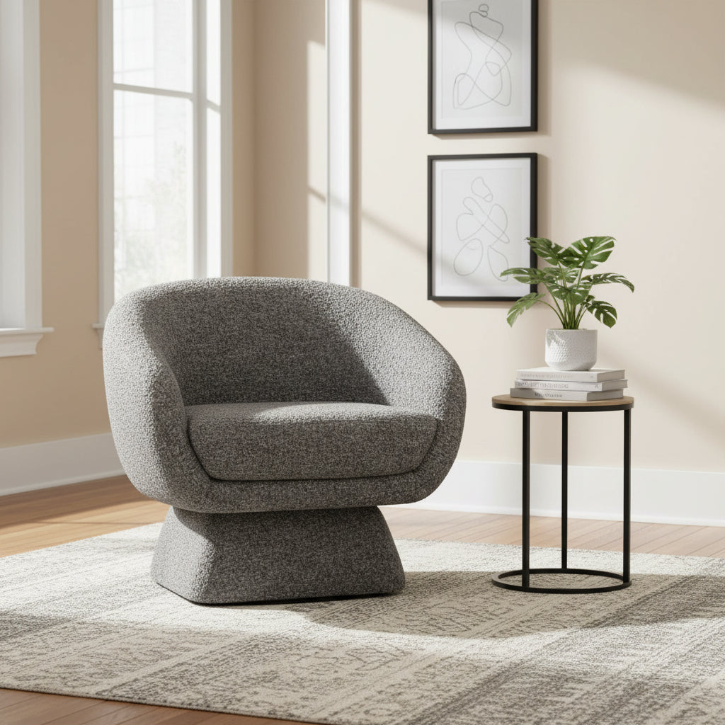 Fauteuil pivotant Lucca - Gris
