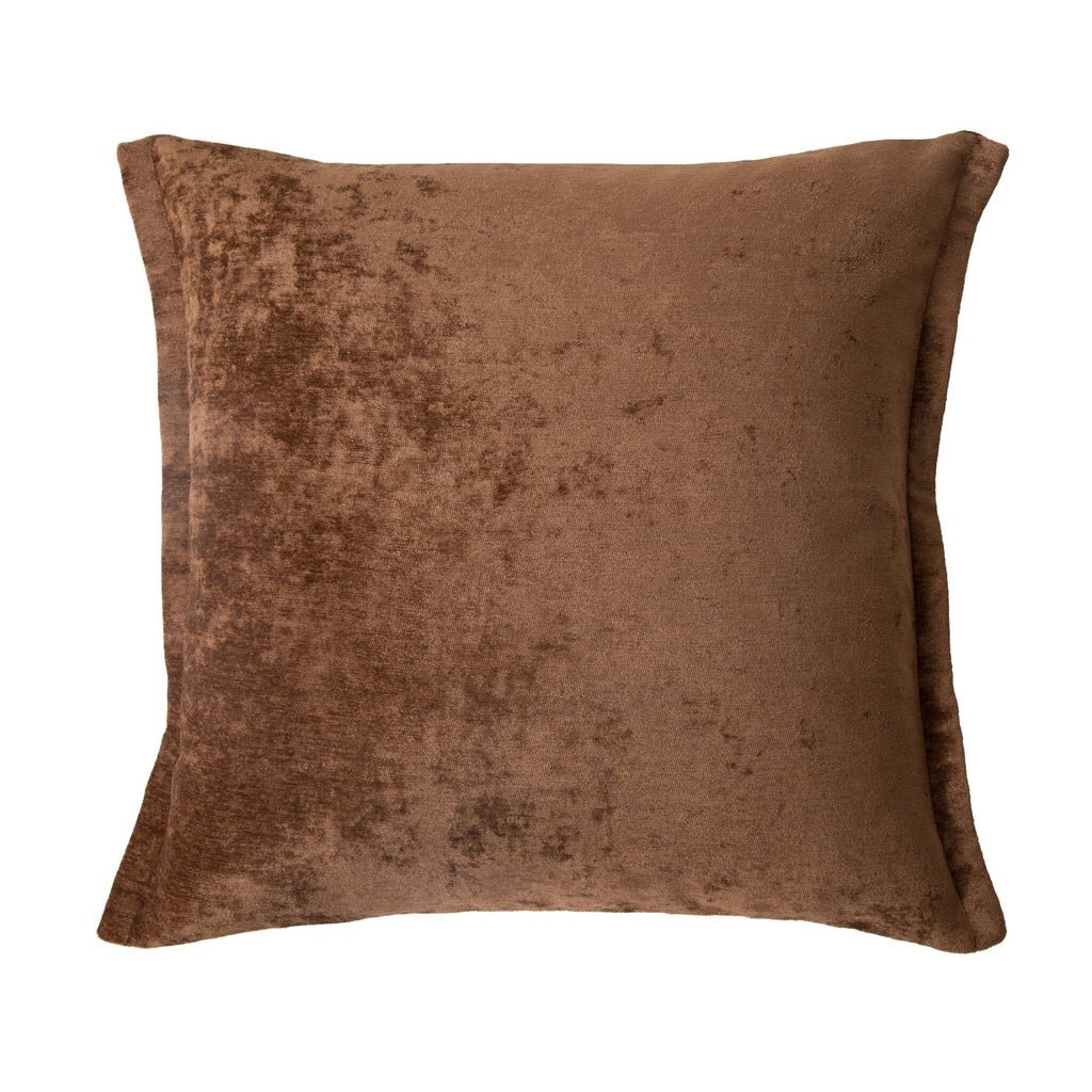 Coussin en velours - Marron 60x60