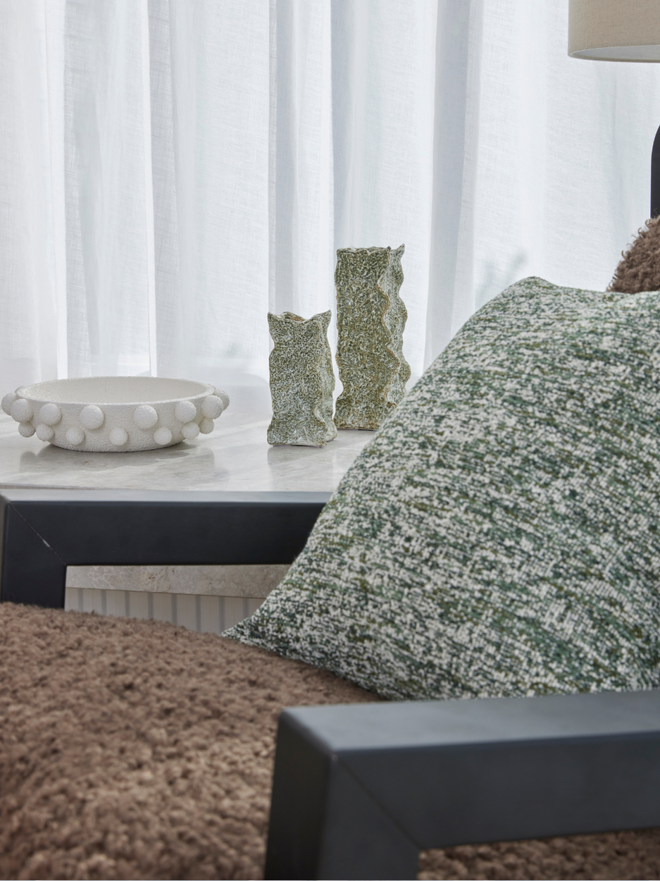 Coussin Koba Boucle Vert Foncé