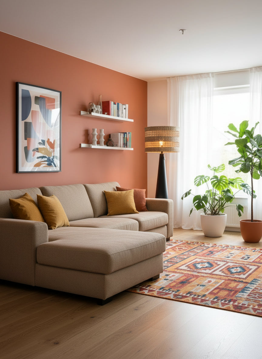 Lampadaire en jonc de mer tressé